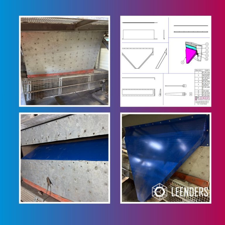 LEENDERS Techniek, LEENDERS Techniek & Montage, mechanisch vakmanschap, slijtagereductie industrie, technisch projectmanagement, onderhoud industriële installaties, revisie en montage, engineering, Forti productlijn, slijtvaste materialen, FortiScrape HS, kopschraper transportband, primaire bandschraper, keramisch schraapblad, RVS bandschraper, levensduur installaties verlengen, stilstand verminderen, transportband reinigen, materiaalophoping voorkomen, onderhoudskosten besparen, efficiënt productieproces, procesoptimalisatie, machine-onderhoud, technische oplossingen